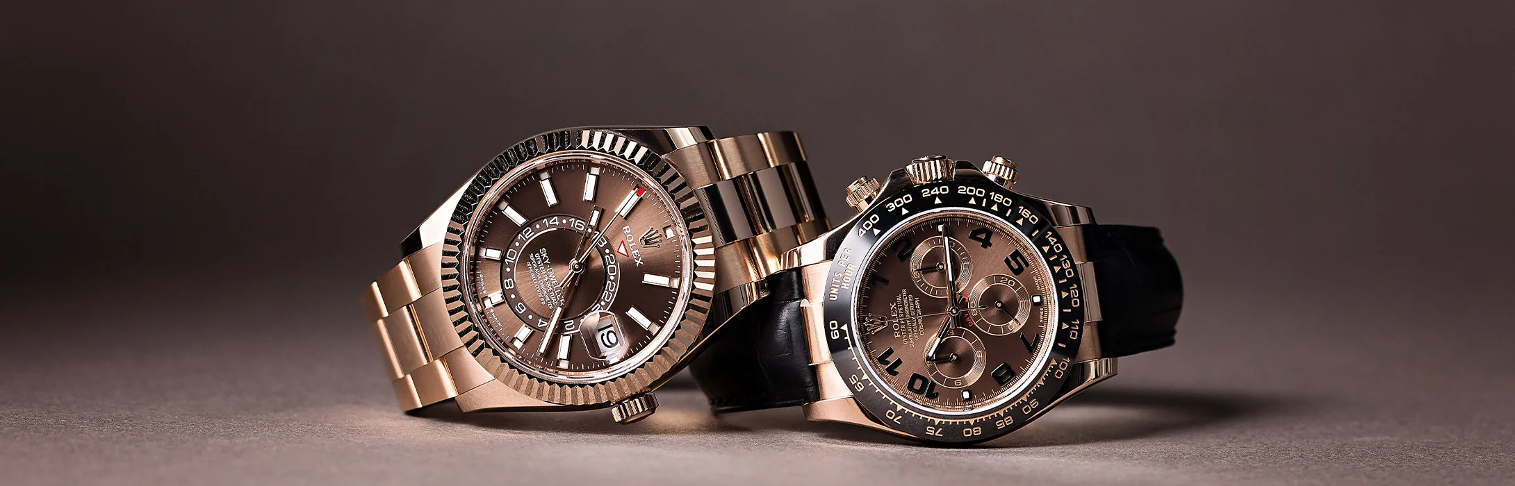 Luxury watches collection featuring Rolex and premium timepieces